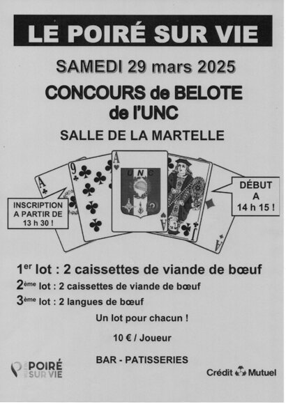 concours de belote UNC